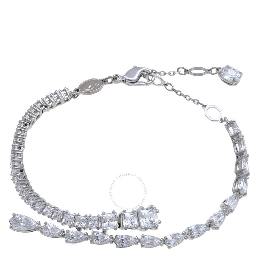 Swarovski Matrix Soft Bracelet Rhodium Shiny White In White