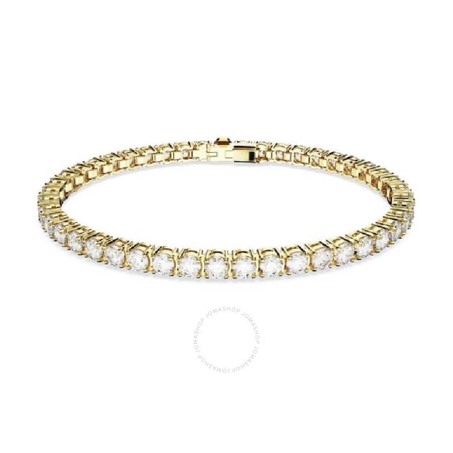 Swarovski Matrix Tennis Bracelet S Gold Shiny White In White