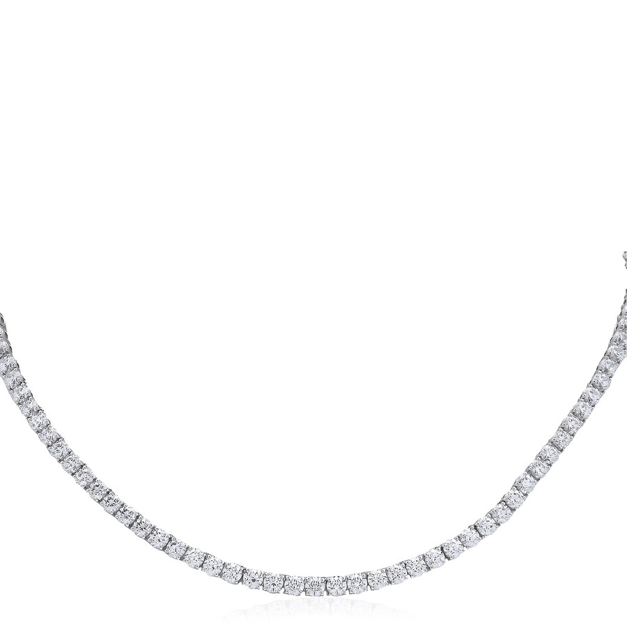 Swarovski Matrix Tennis Necklace S New Rhodium Shiny White 5681796