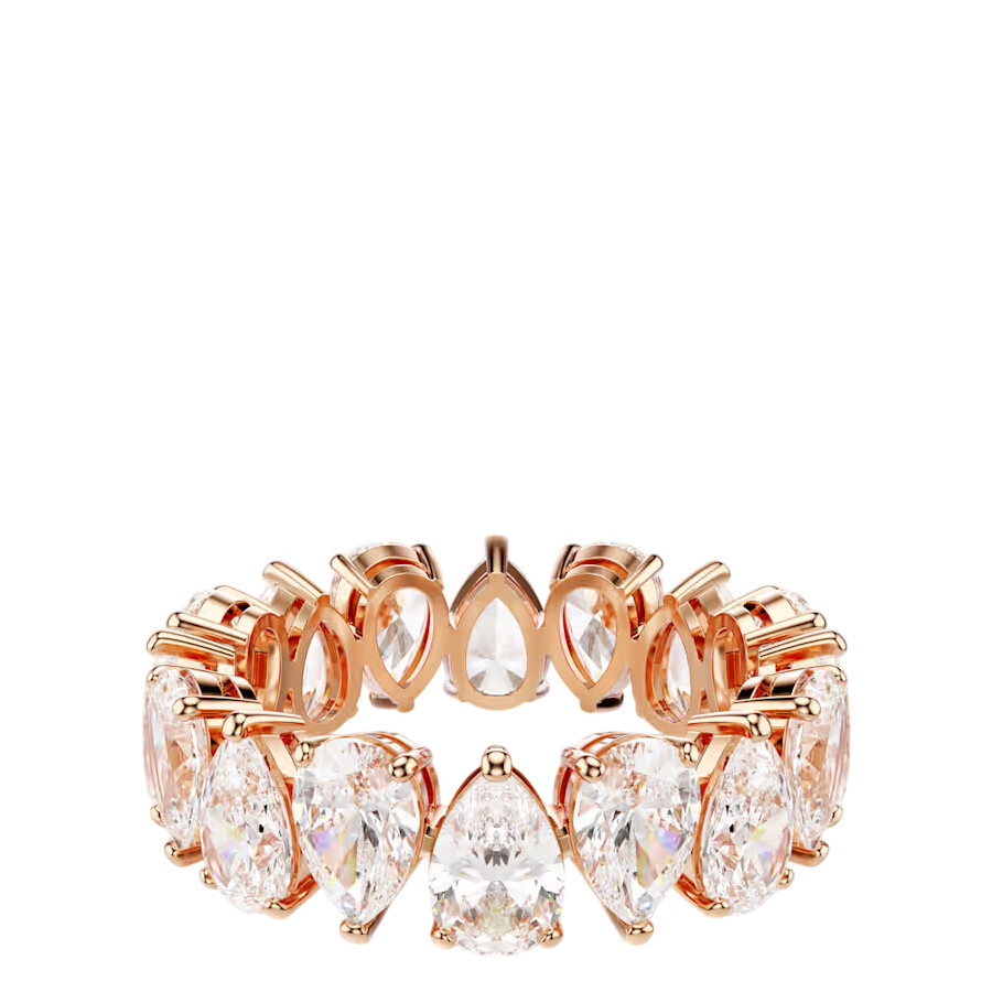 Swarovski Matrix Vittore Ring In Pink/white/rose Gold Tone/gold Tone