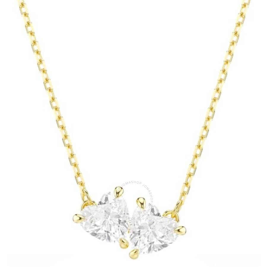 Swarovski Mesmera Attract Gold-tone Plated Heart Necklace In White