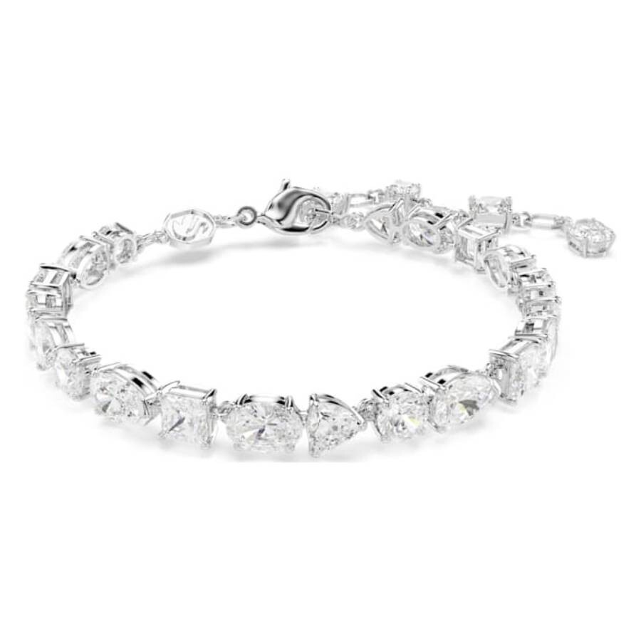 Swarovski Mesmera Mixed Cuts Rhodium Plated Bracelet In Metallic