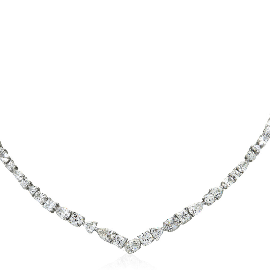 Swarovski Mesmera Necklace Rhodium Shiny Crystal In White