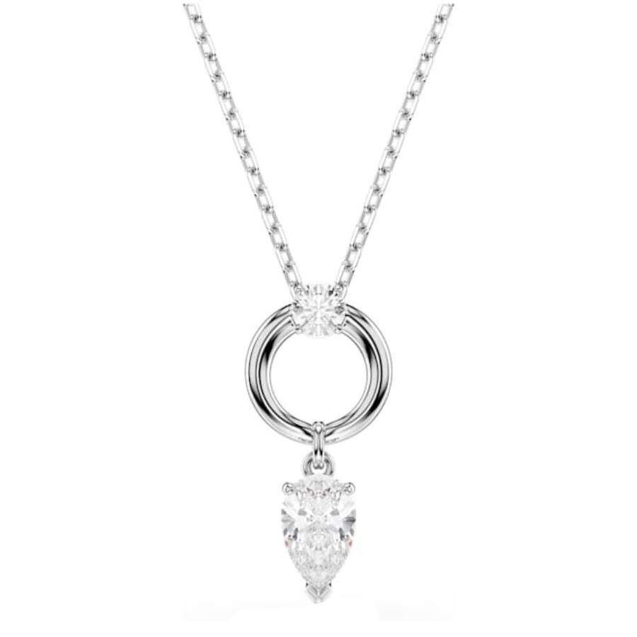 Swarovski Mesmera Pear Cut Pendant Necklace In Metallic