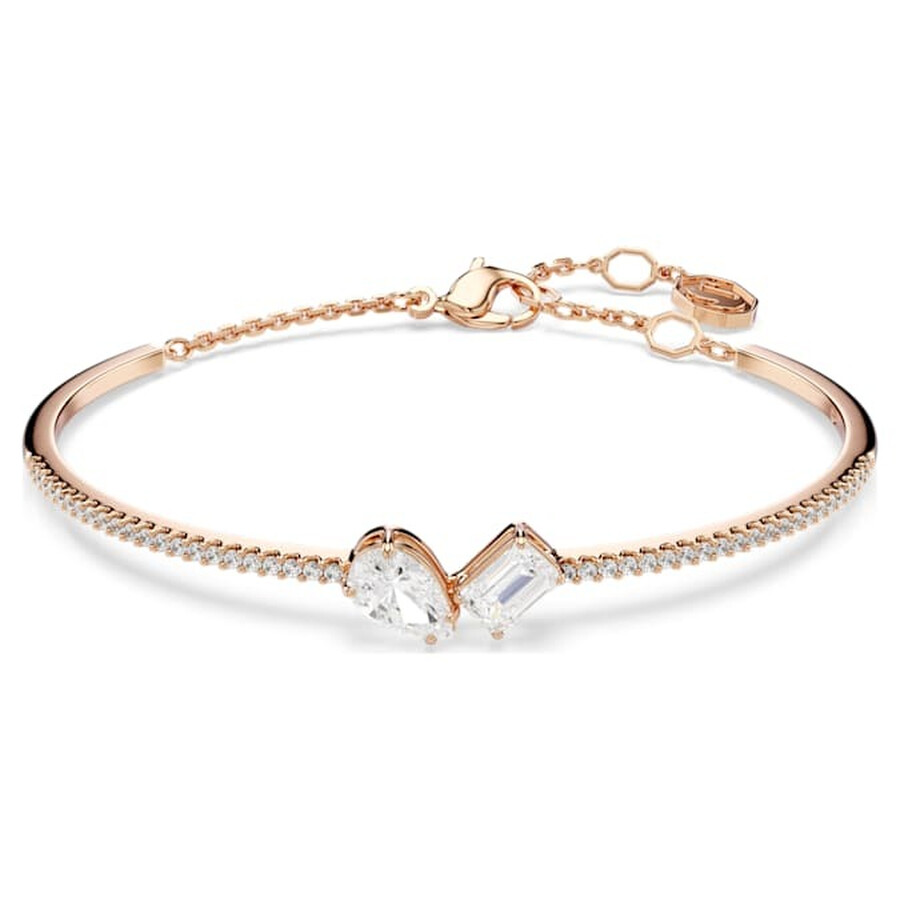 Swarovski Mesmera Rose Gold-tone Plated Mixed Cuts Bangle In Gold