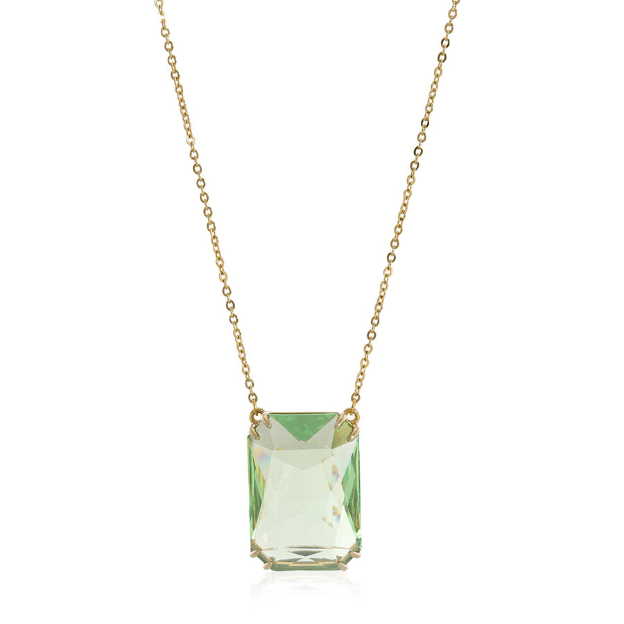 SWAROVSKI★Millenia Yペンダント グリーン & イエロー SW19 Swarovski Millenia Octagon Cut Necklace, Green and Gold Tone