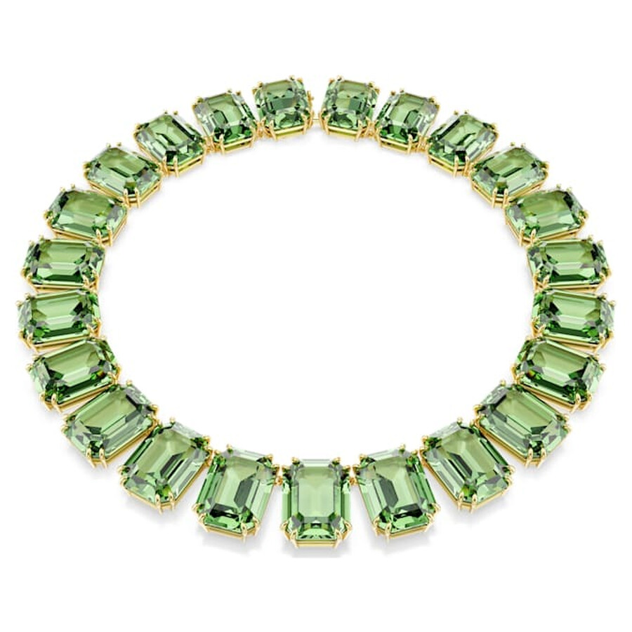 Swarovski Millenia Oversized Crystals Necklace In Green