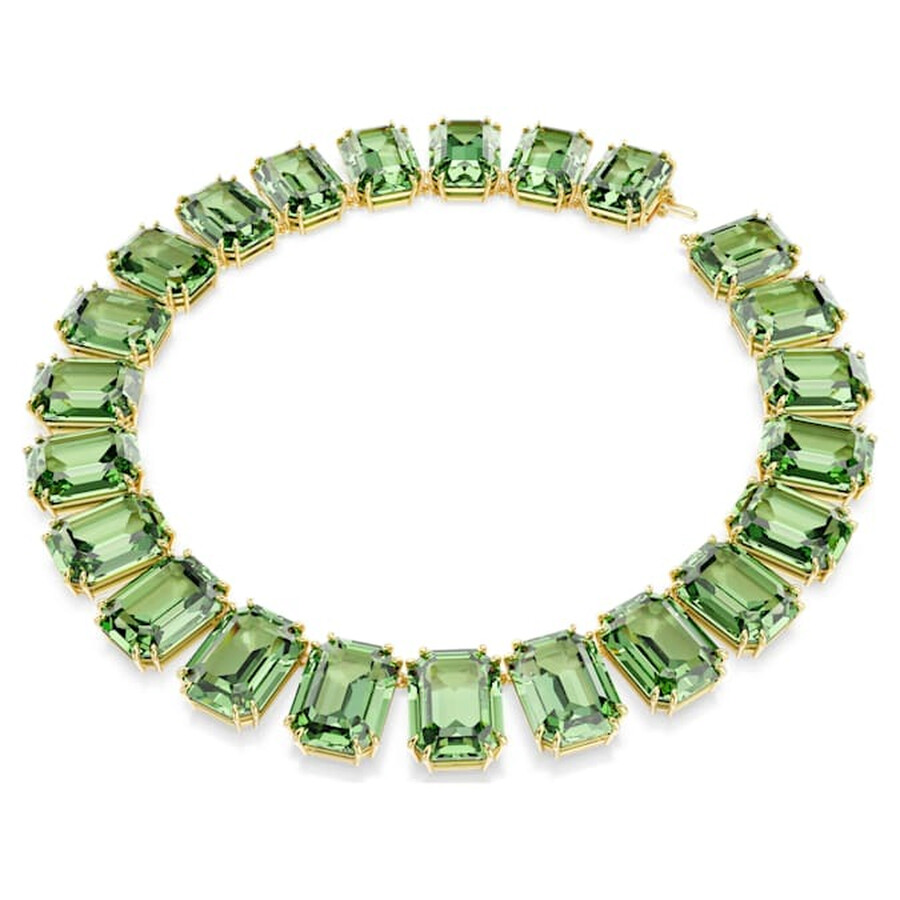 Swarovski Millenia Oversized Crystals Necklace In Green
