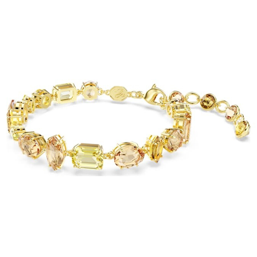 Swarovski Mixed Cuts Gold-tone Plated Gema Bracelet In Yellow