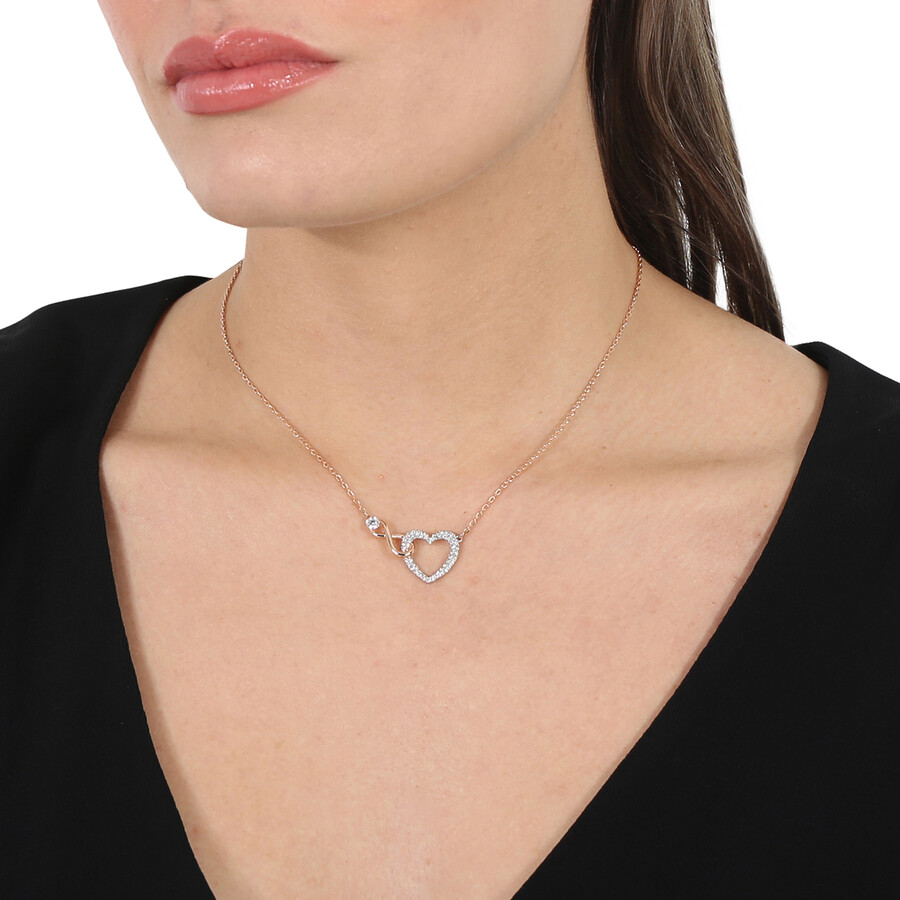 Swarovski Mixed Metal Finish Infinity Heart Necklace In N/a