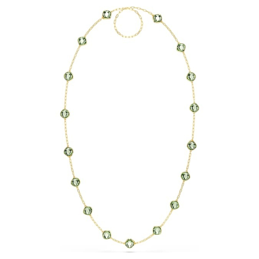 Swarovski Octagon Cut Gold-tone Plated Chroma Strandage Necklace