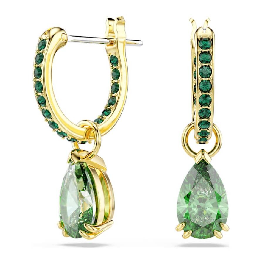 もかSWAROVSKI Swarovski Pear-Cut Gold-Tone Plated Attract Drop Earrings