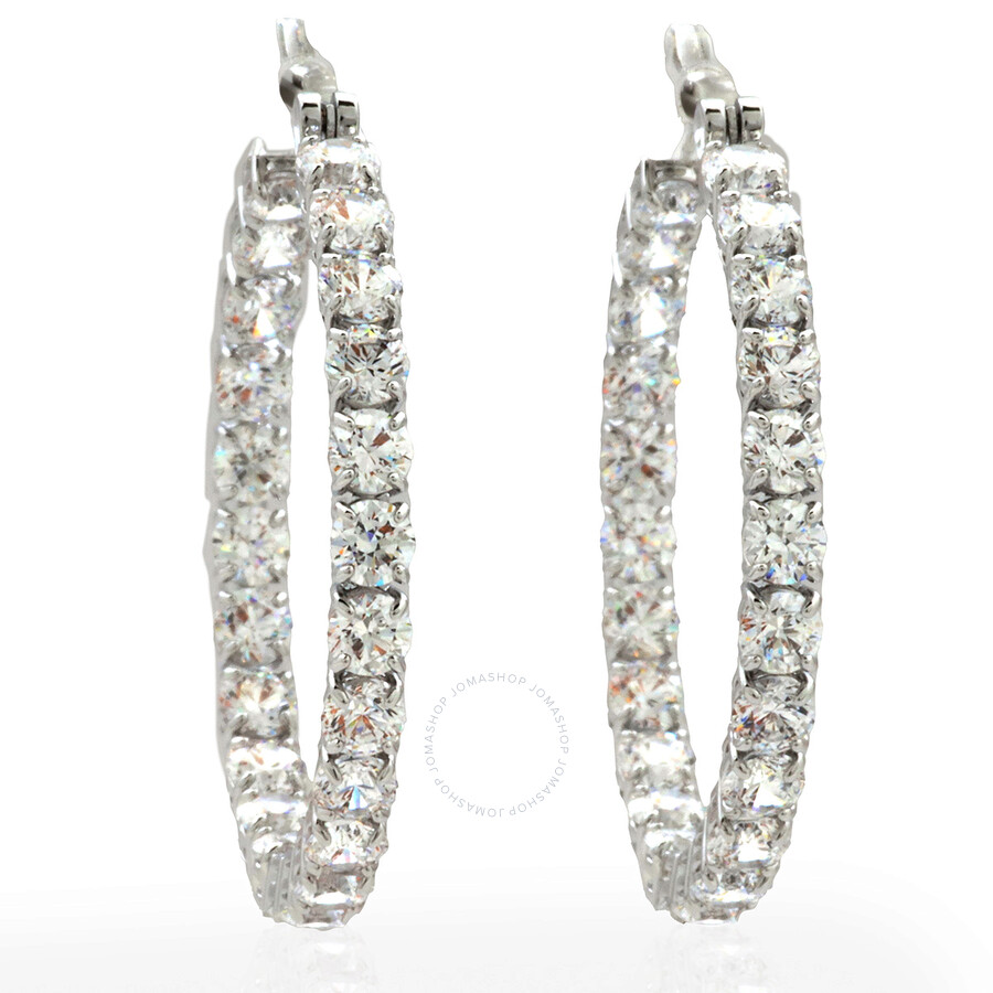 ピアス SWAROVSKI Matrix rhodium hoop earrings M 5647715 swarovski-rhodium-matrix-