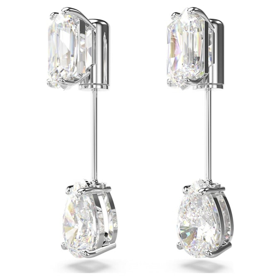 SWAROVSKI SWAROVSKI RHODIUM PLATED MESMERA BAR EARRINGS