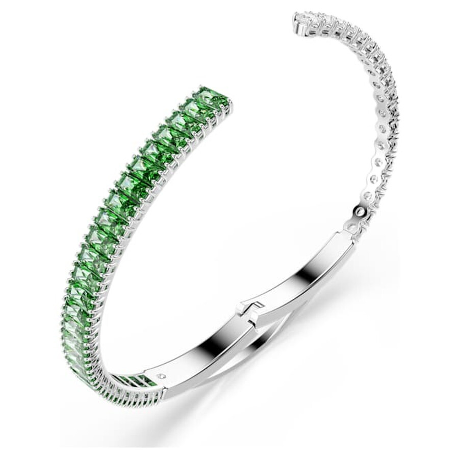 Swarovski Matrix Emerald-stone White-stone Bracelet In Green