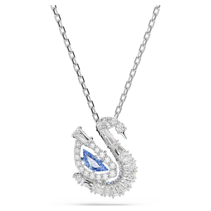 Swarovski Rhodium Plated Swan Pendant Necklace 5723389 9009657233893 ...
