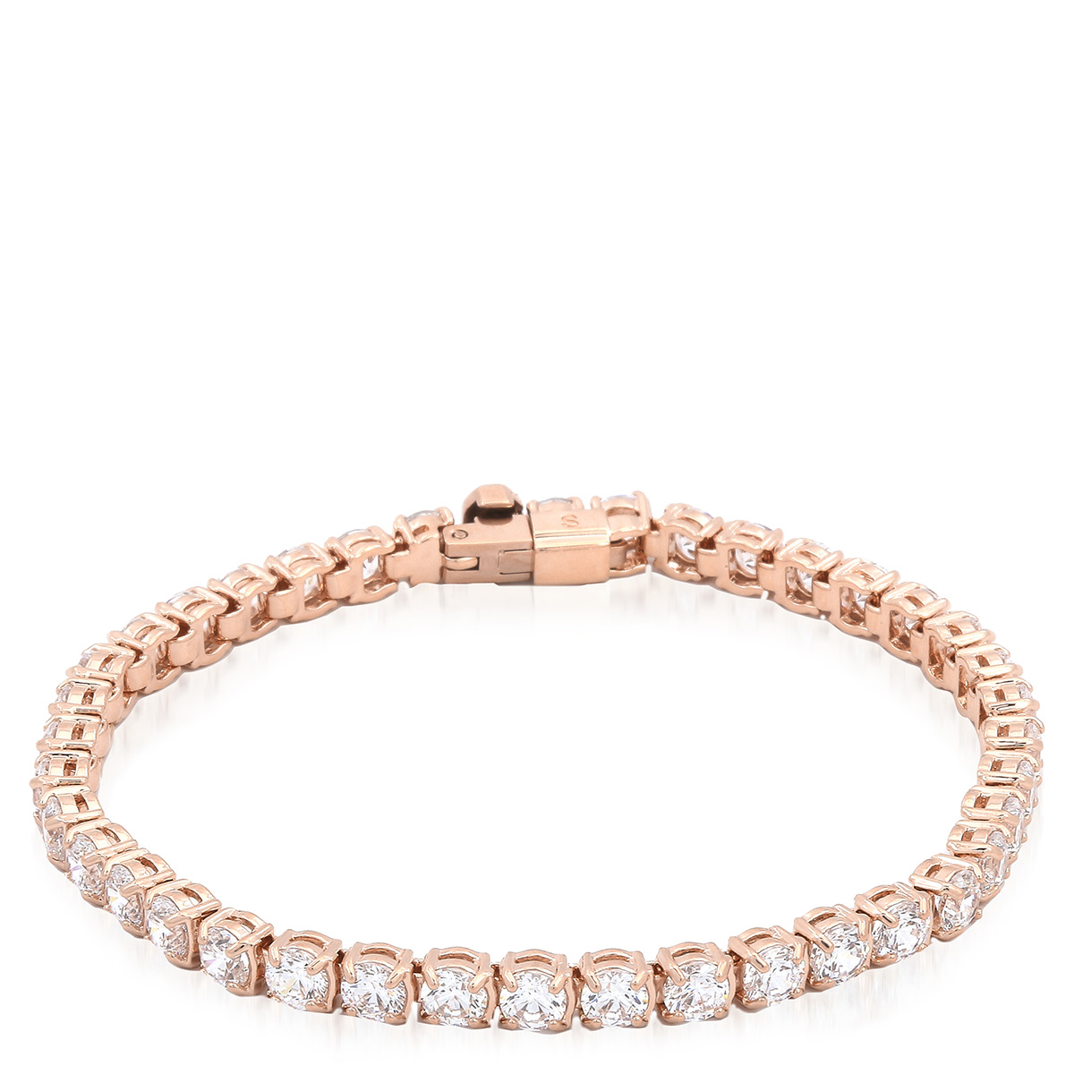 Swarovski Rose Gold-Tone Matrix Tennis Bracelet, Size L 5657661