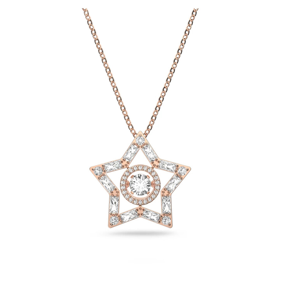 Swarovski Rose Goldtone Plated Star Stella Pendant Necklace 5617766