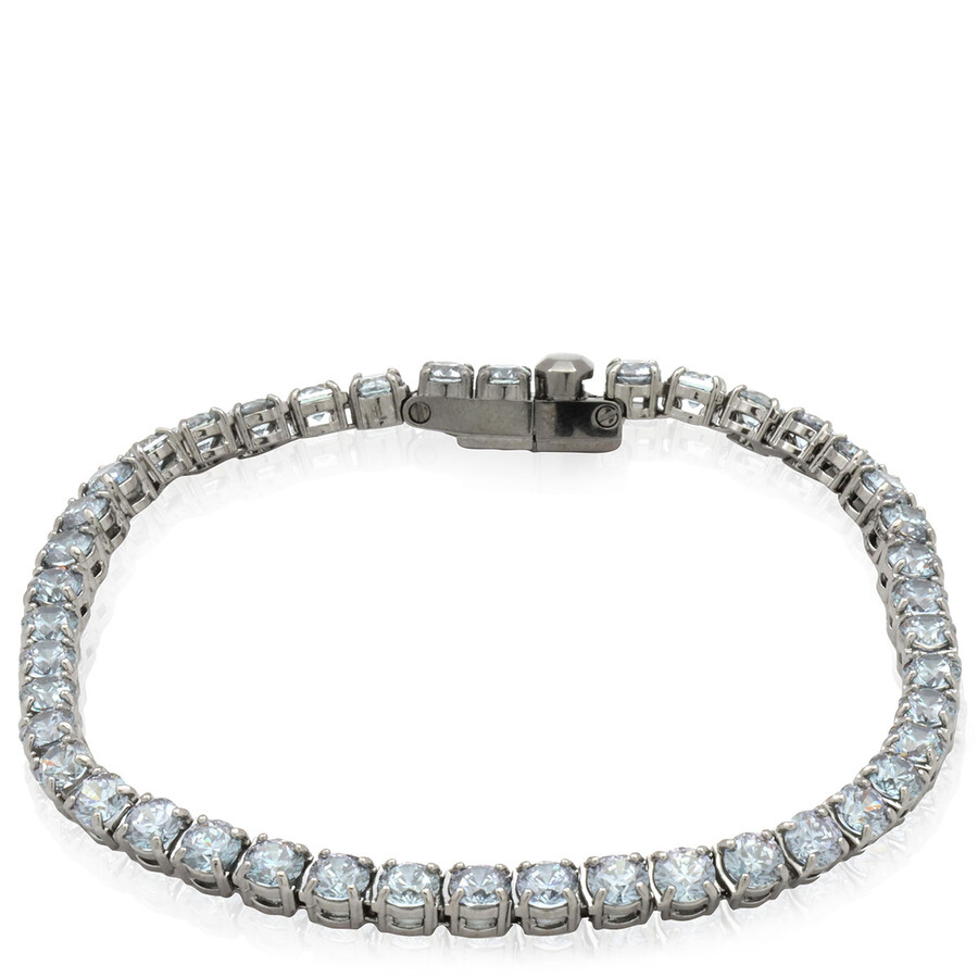 Swarovski Ruthenium Plated Matrix Tennis Bracelet, Size M Swarovski Ruthenium Plated Matrix Tennis Bracelet, Size M