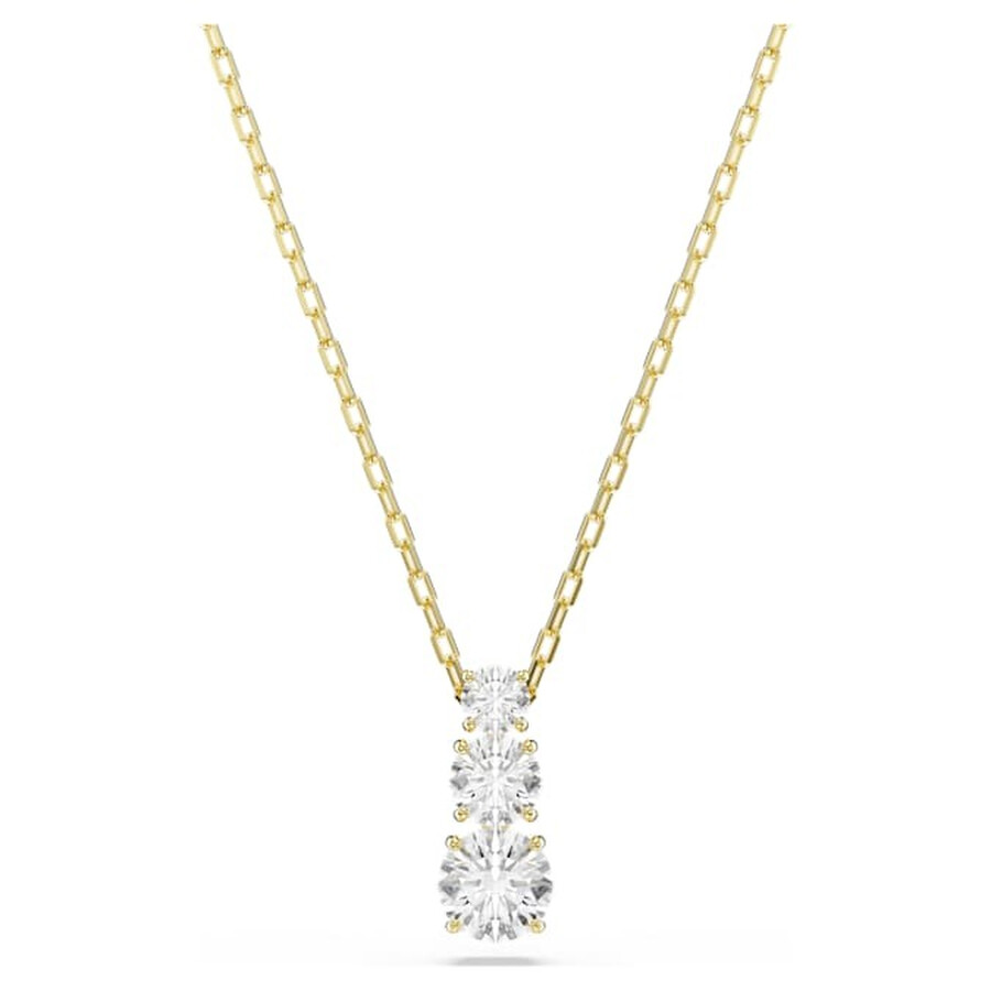 Swarovski Stilla Attract Gold-tone Plated Pendant Necklace In Gold