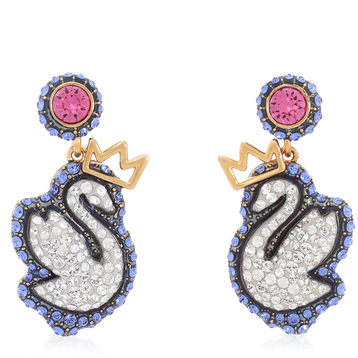 Swarovski Swan Drop Blue Earrings 5649196 191453204241 - Jewelry - Jomashop