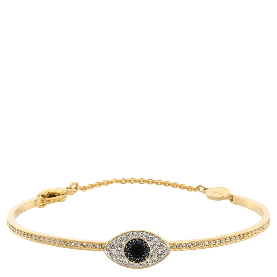 Swarovski Symbolica Soft Bangle Gold Shiny Blue In Blue/gold Tone
