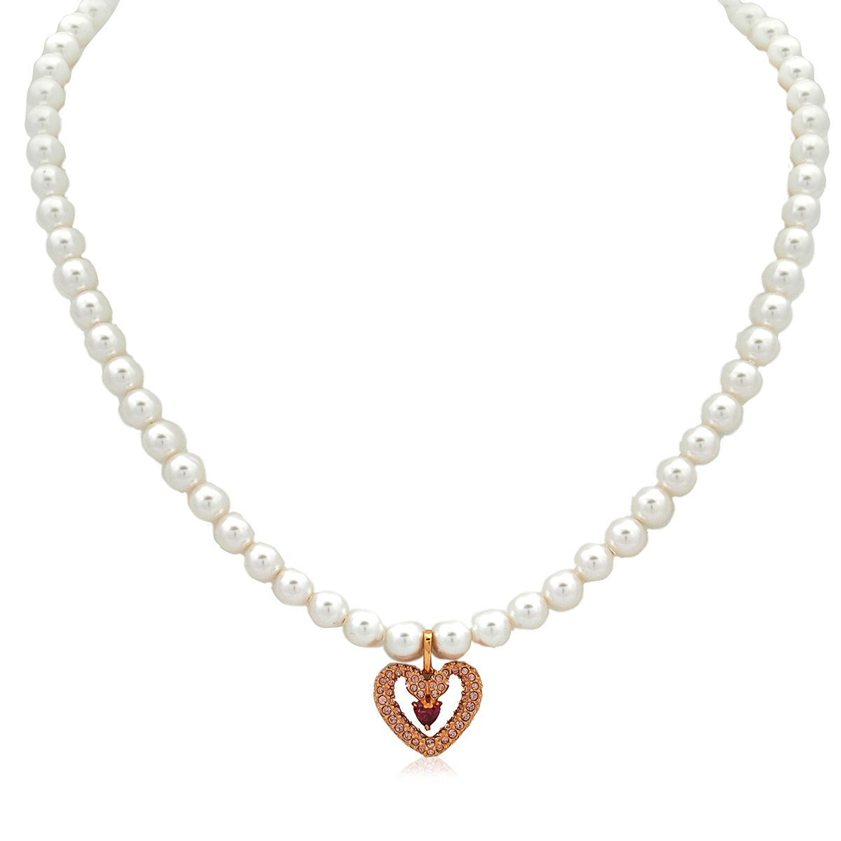 Swarovski Una Rose Gold-Tone Pearl Necklace 5662880 9009656628805 ...