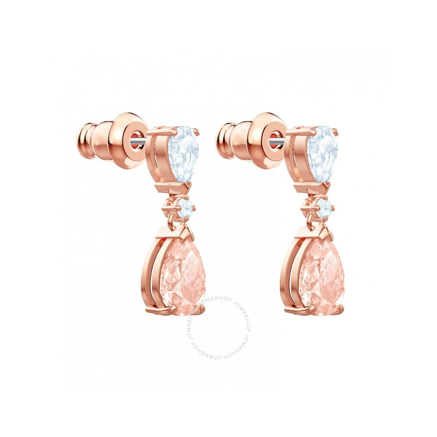 Vintage drop pierced earrings swarovski clearance