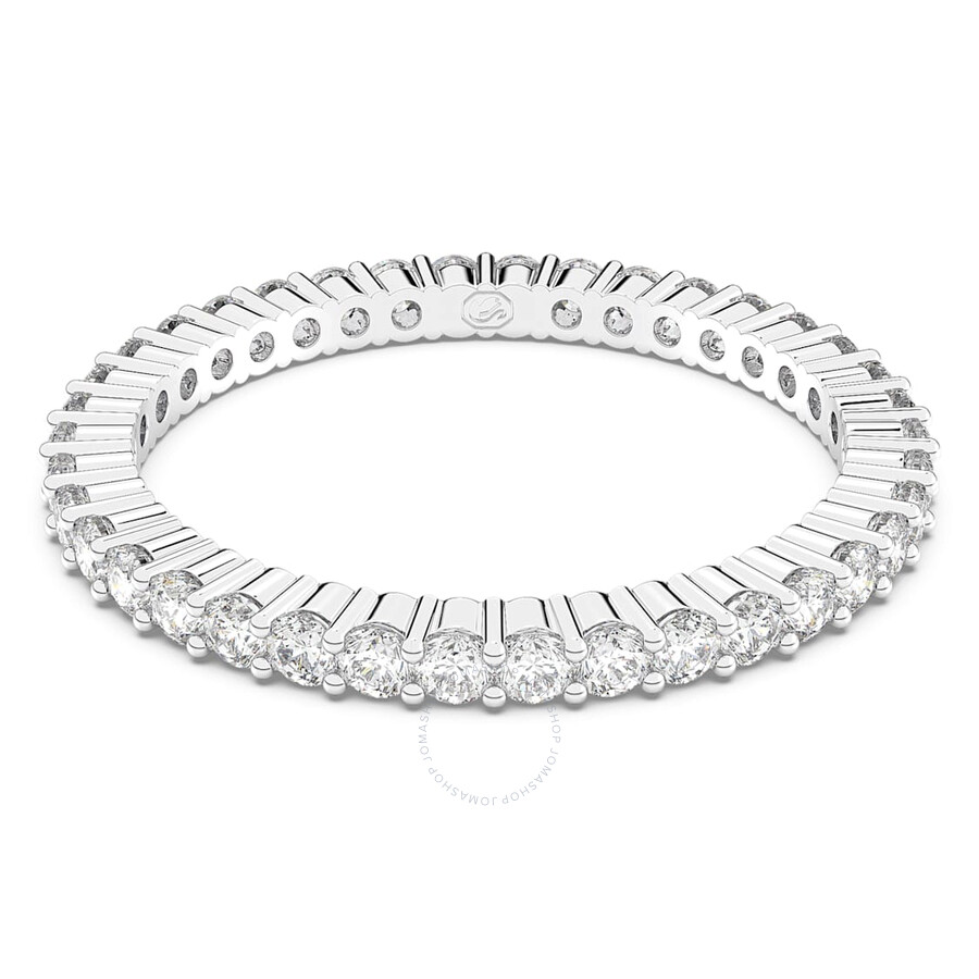 Swarovski Vittore Band Ring Cocr Unplated Crystal In White