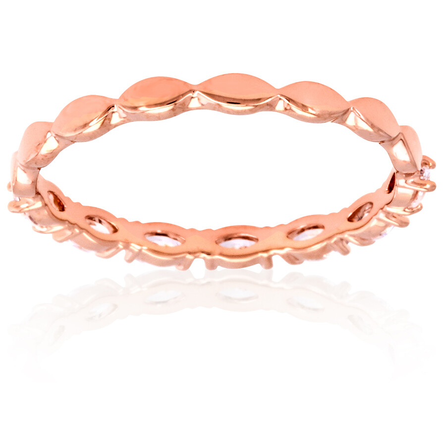 Swarovski Vittore Marquise Rose Gold Plated Ring- Size 55 In Gold Tone