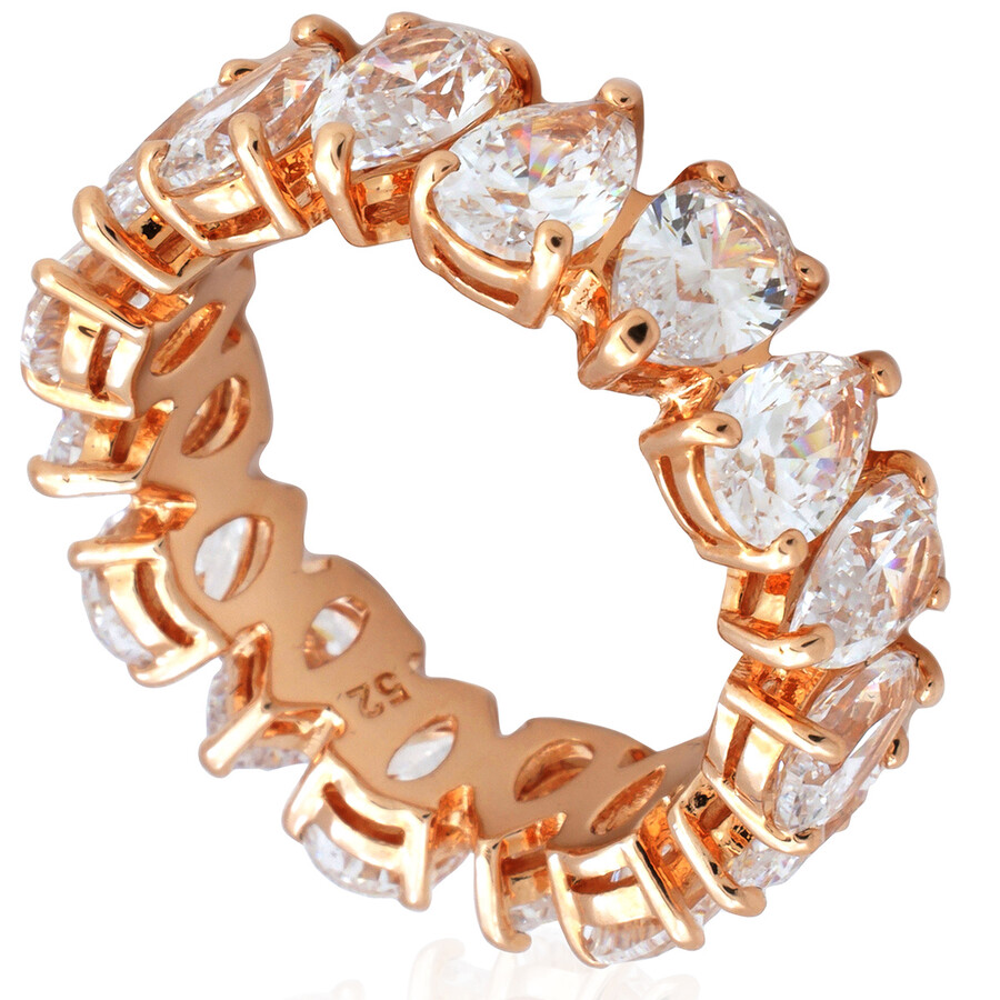 Swarovski Matrix Vittore Eternity Ring In Pink/white/rose Gold Tone/gold Tone