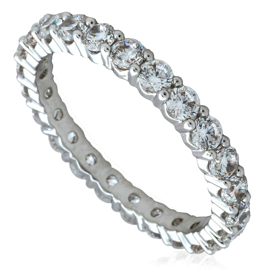Swarovski Vittore XL White, Rhodium Plated Ring, Size 55 (US