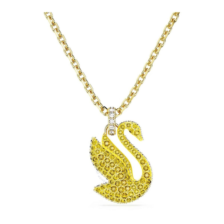 Swarovski Yellow Swan Pendant Necklace