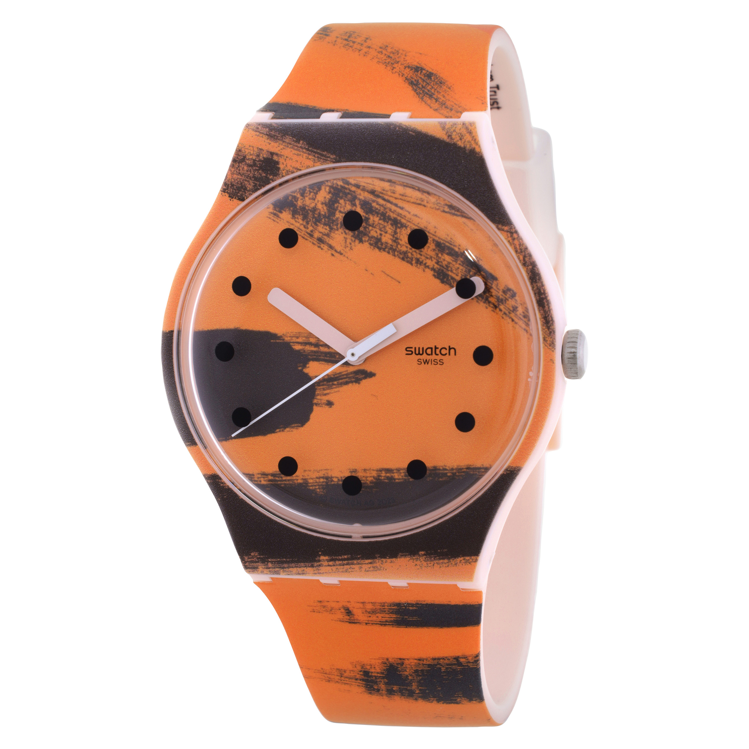 Swatch Barns-Graham's Orange And Red On Pink Quartz Watch SUOZ362