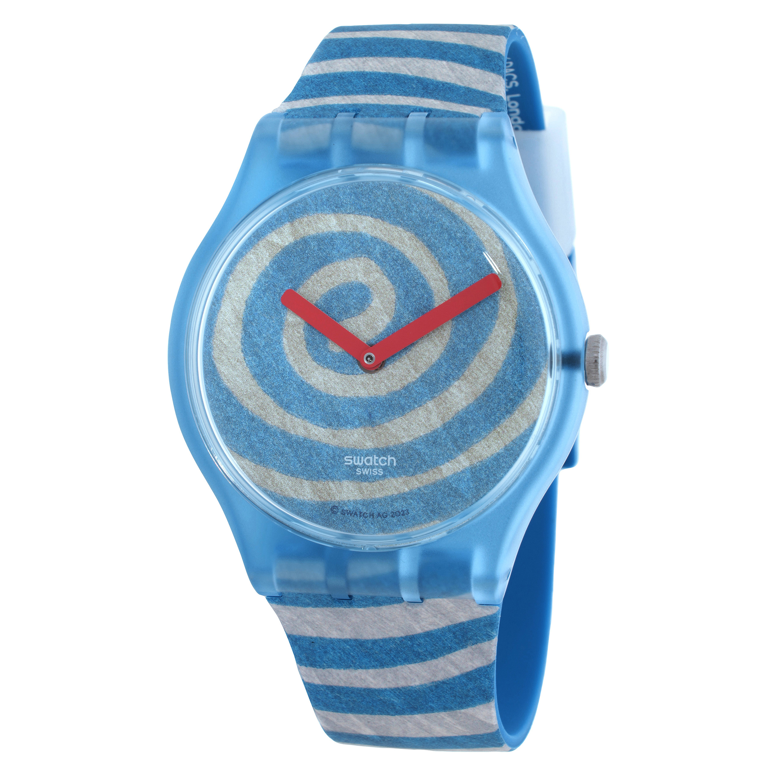Swatch Bourgeois's Spirals Quartz Blue Dial Watch SUOZ364