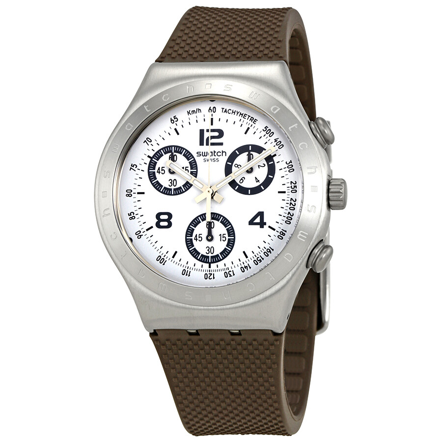 Swatch Classylicious White Dial Men's Chronograph Watch YCS113C Irony