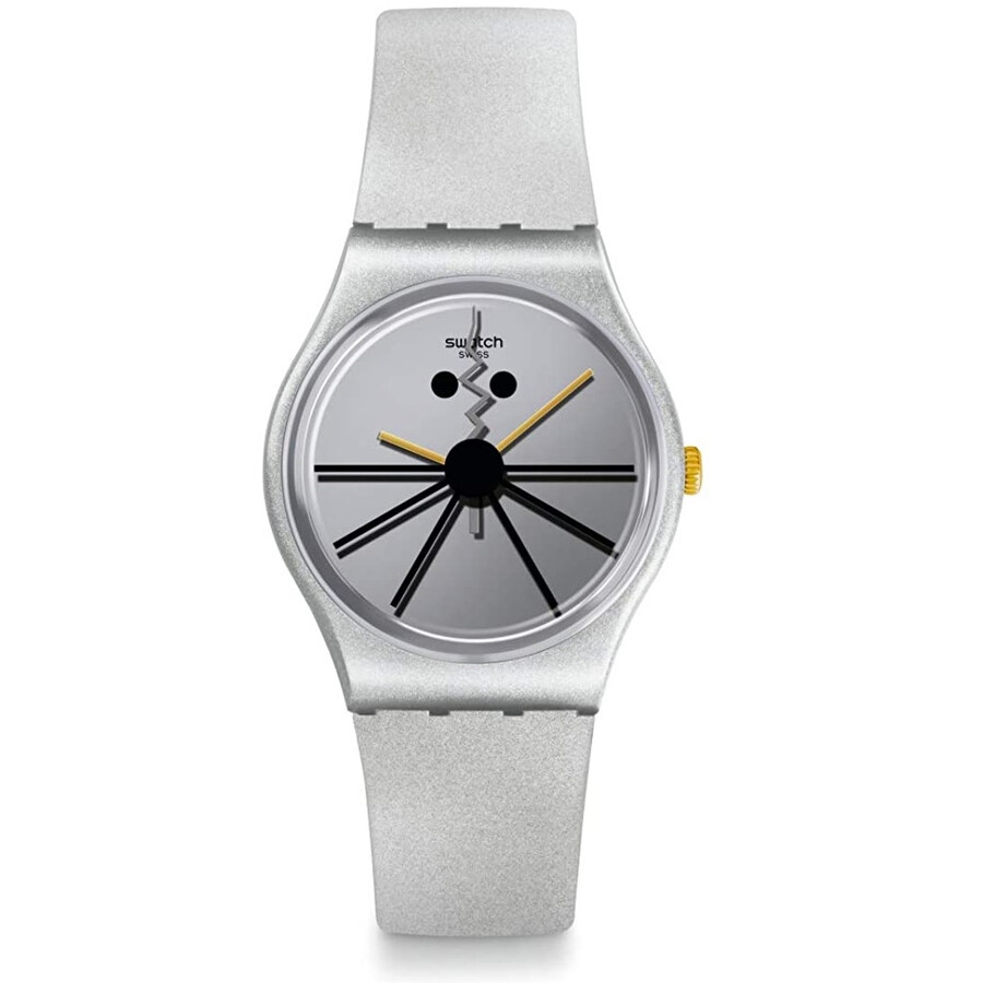 Swatch CNY New Year Cheese Squeak Squeak Quartz Silver Dial