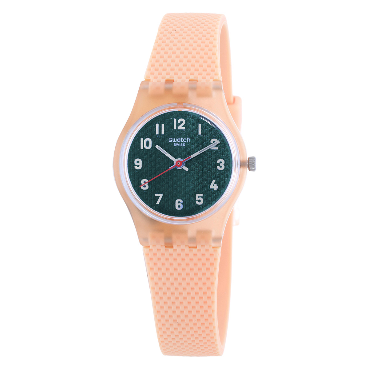Swatch Essentials Powder Plum Quartz Green Dial Ladies Watch LO117