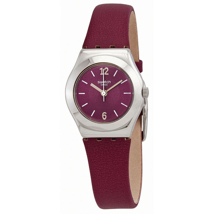 Swatch Irony Justwine Quartz Purple Dial Ladies Watch YSS330