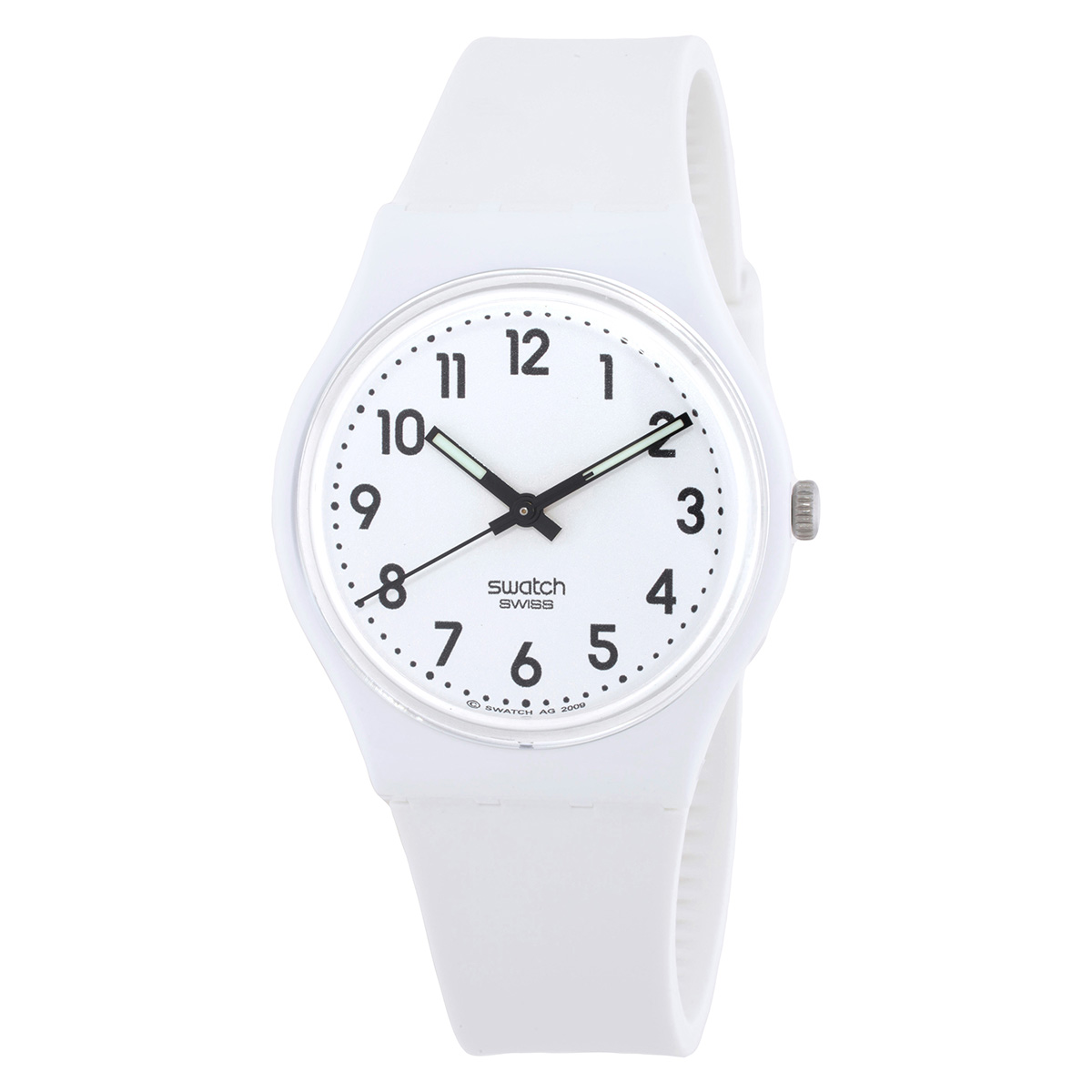 NWT Swatch What if Quartz White Dial Unisex Watch Swatch Watch White Lacquer NWT Never Worn in Box With  main image 3