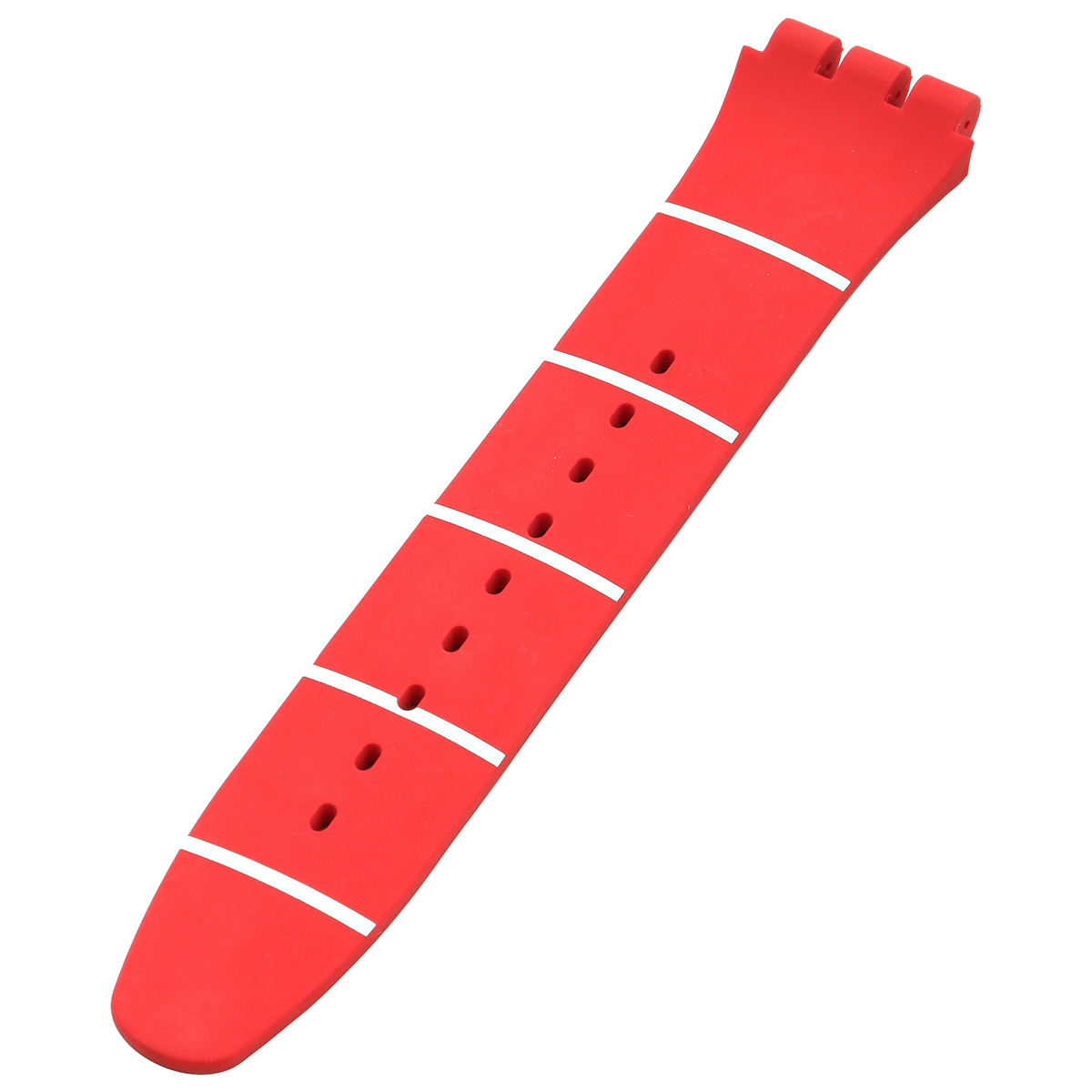 Swatch Silicone Red & White Watch Band 6H ACM0007H6