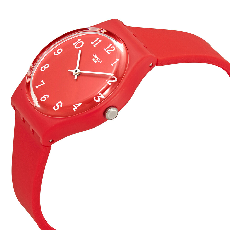 Swatch Red Ladies Plastic Watch GR175 Originals Swatch