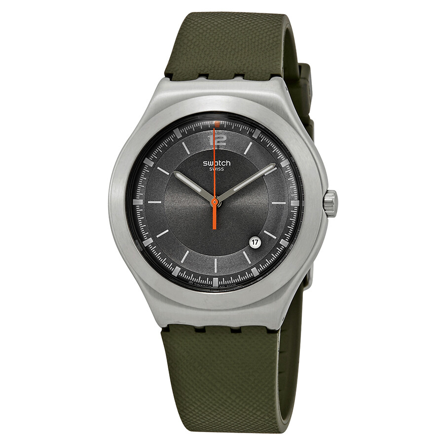 Swatch Tic-Green Grey Dial Men's Watch YWS425 054362763363