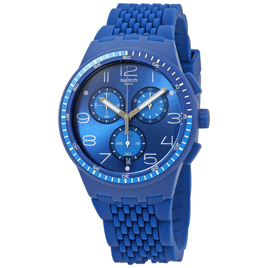 Swatch Triple Blu Chronograph Blue Dial Men's Watch SUSN415