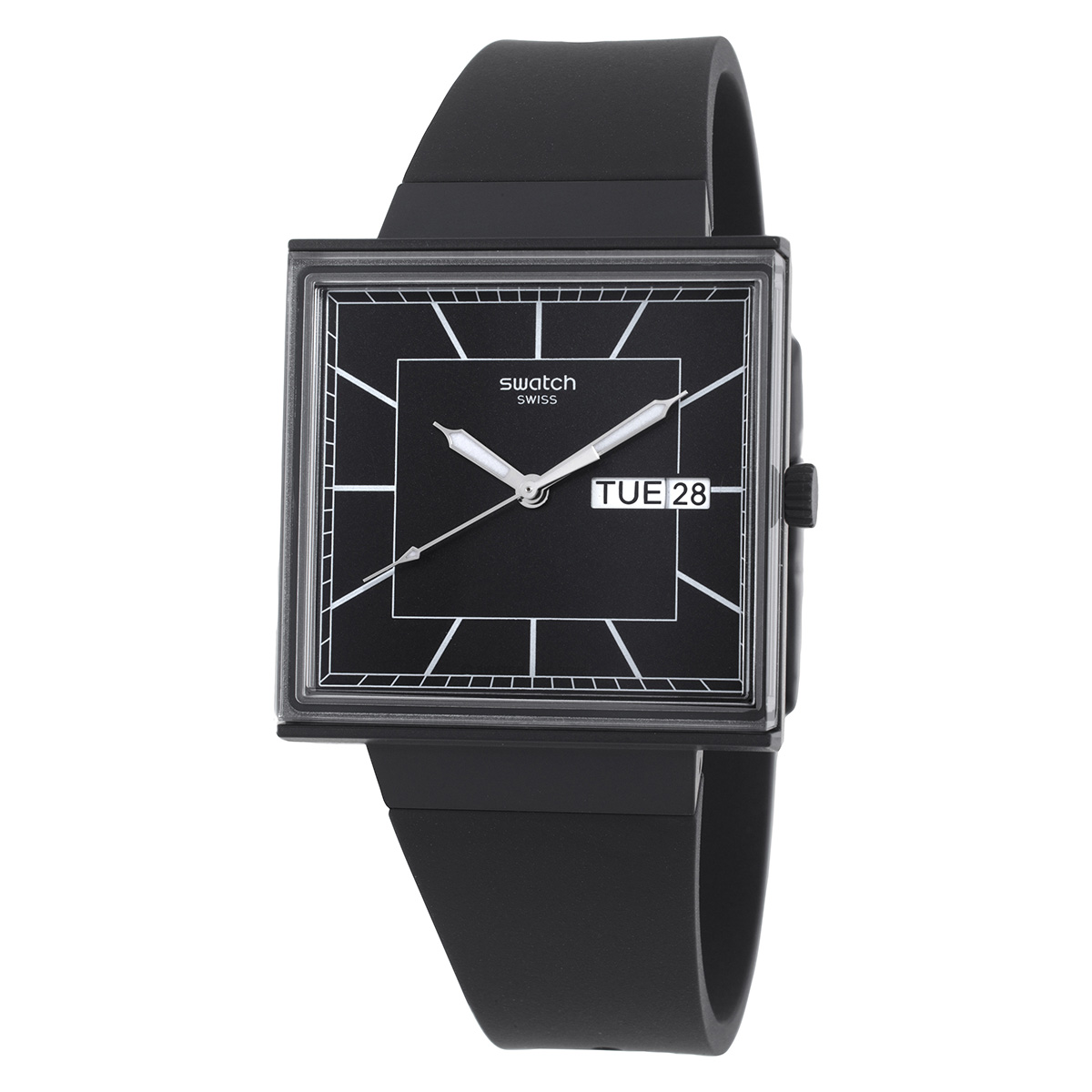 Swatch What If...Blackagain? Quartz Black Dial Unisex Watch SO34B701
