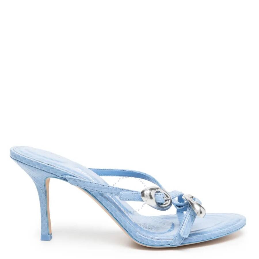 Alexander Wang T T By Alexander Wang Dome 85 Water Snake Slide Sandals In Blue
