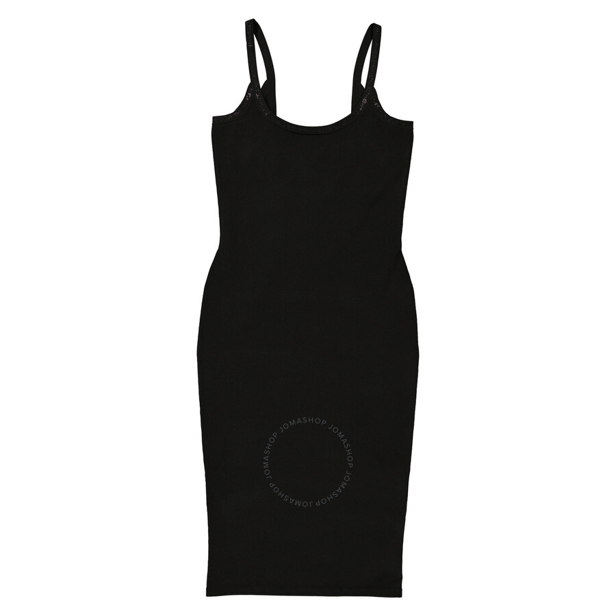 Alexander Wang T T By Alexander Wang Ladies Black Crystal-embellished Jersey Dress In Black