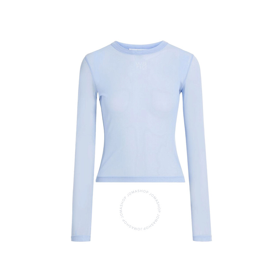T By Alexander Wang Ladies Evening Haze Semi-Sheer Mesh Top