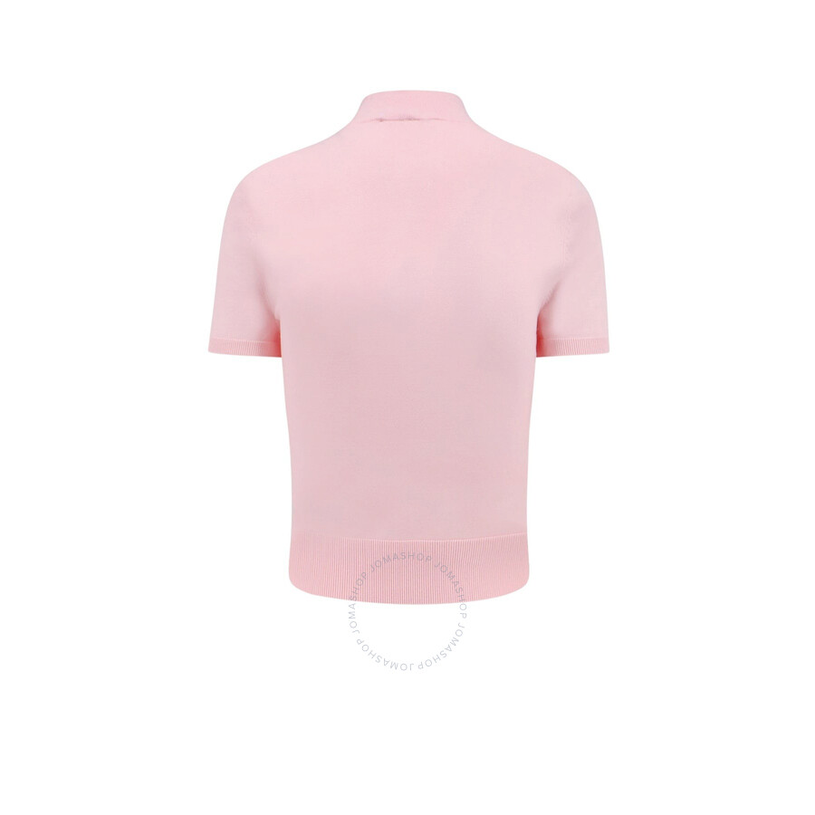 Alexander Wang T Pink Mockneck T-shirt In Pink/green