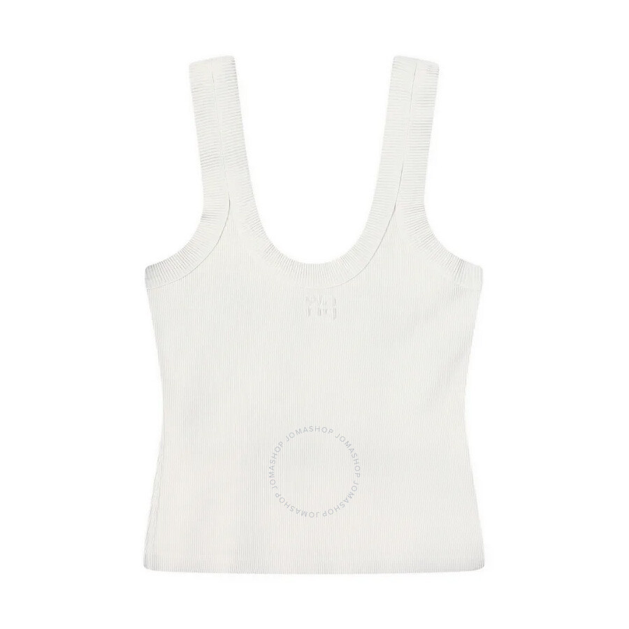 Alexander Wang T T By Alexander Wang Logo Tank Top In White